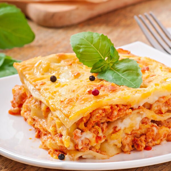 Classic lasagna with bolognese sauce