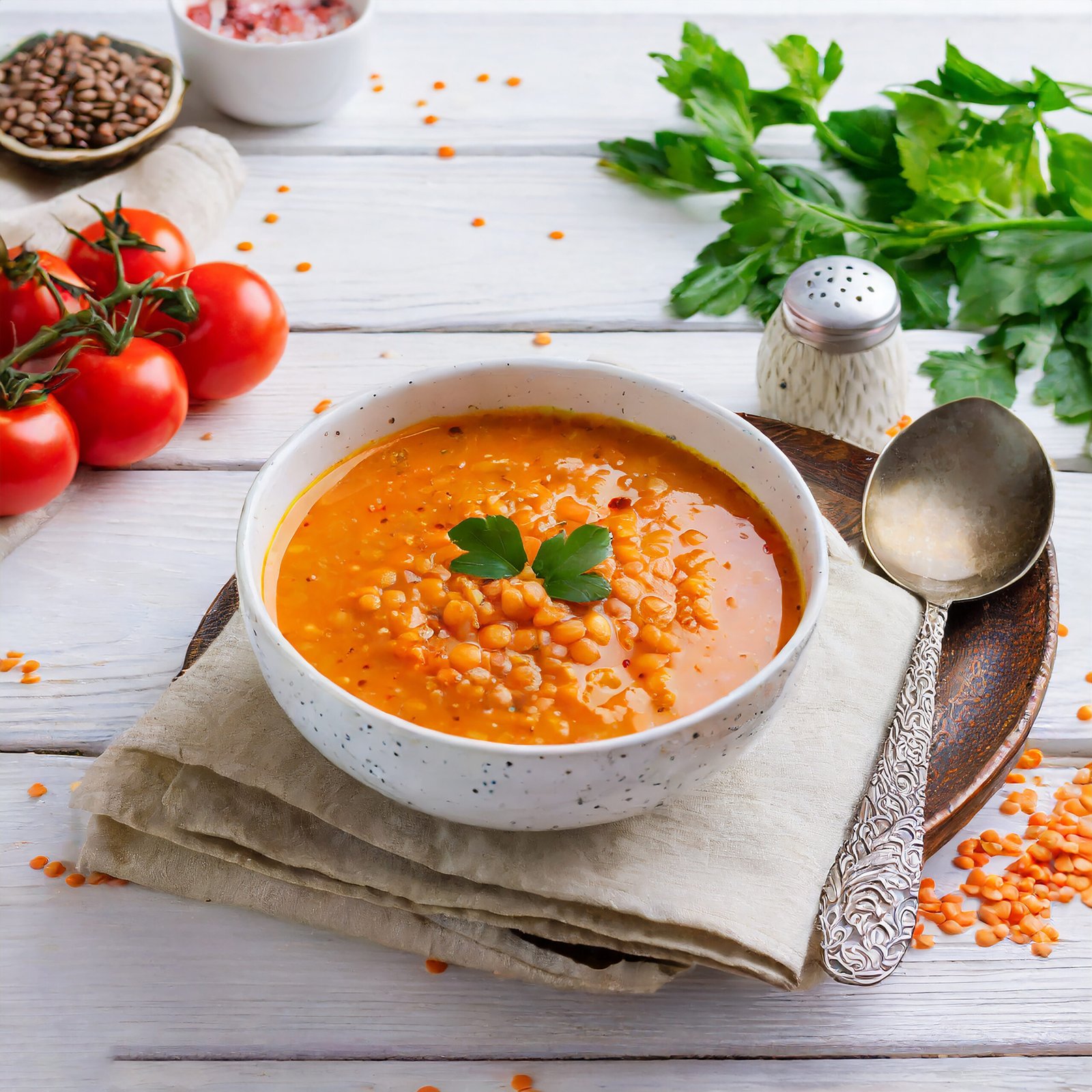 Cooked chana dal fry split bengal gram tadka served bowl pan selective focus white background