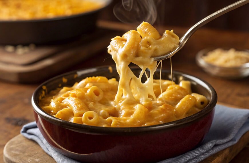 Cheese splash pasta with creamy melted cheese, hot and delicious