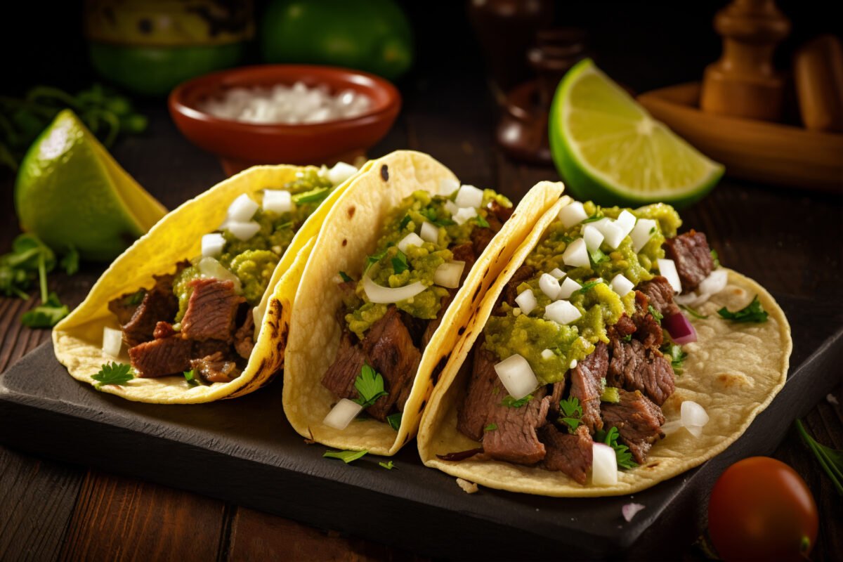 Close up delicious tacos