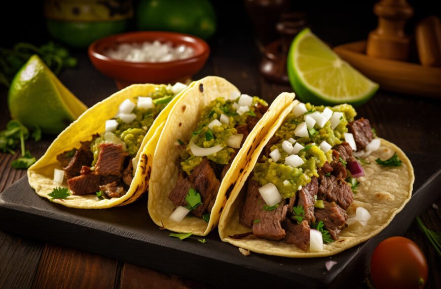 Close up delicious tacos