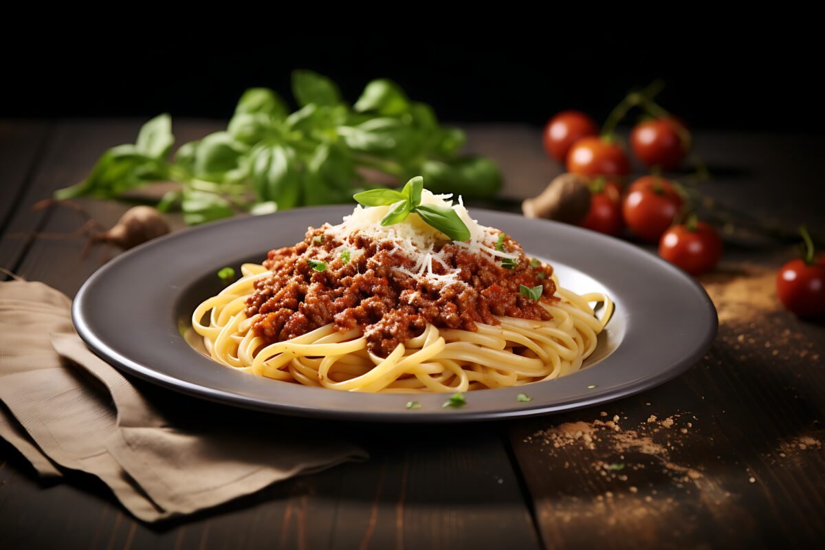 Delicious pasta plate