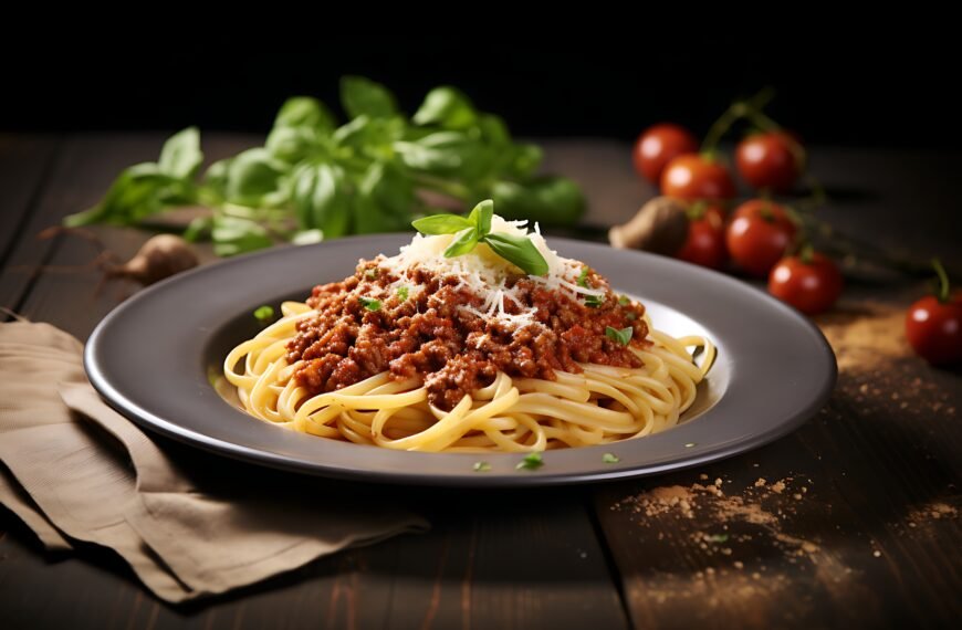 Delicious pasta plate