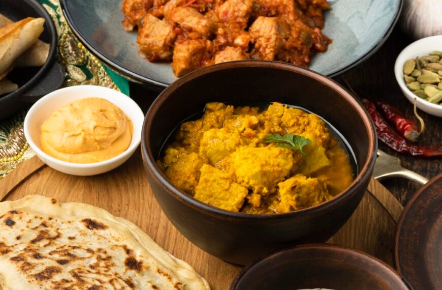 High angle indian food assortment